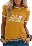 Femmes Bourbon va dans la sagesse sort drôle boire T-Shirt Vintage Bourbon chemise