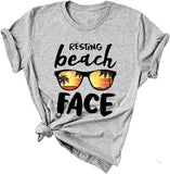T-Shirt de plage pour femmes, chemise graphique de plage, chemise d'été