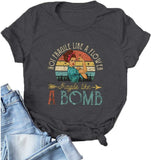Les femmes ne sont pas fragiles comme une fleur Fragile comme une bombe T-shirt graphique