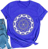 Mandala T-Shirt Bohemian Women Graphic T-Shirt