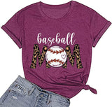 T-shirt de maman de baseball, chemise de maman de baseball pour femmes, chemise fantaisie