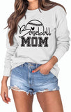 Damen Baseball Mom Sweatshirt Sport Mama Geschenk Langarmshirt