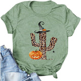 Women Pumpkin Cactus Shirt Halloween Pumpkin Shirt