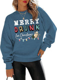 Merry Drunk I'm Christmas Sweatshirt Women Christmas Light Shirt