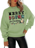 Merry Drunk I'm Christmas Sweatshirt Women Christmas Light Shirt