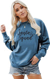Santa Squad Sweatshirt for Women Funny Shirt