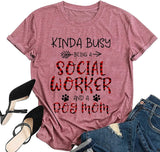 Women Kinda Busy Being A Dog Mom Graphic T Shirt