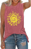 Débardeur tournesol pour femmes, chemise florale Vintage, chemise tournesol