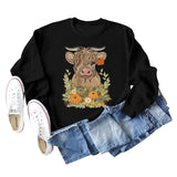 Calf Pumpkin Halloween Round Neck Loose Long-sleeved Large Size Sweater