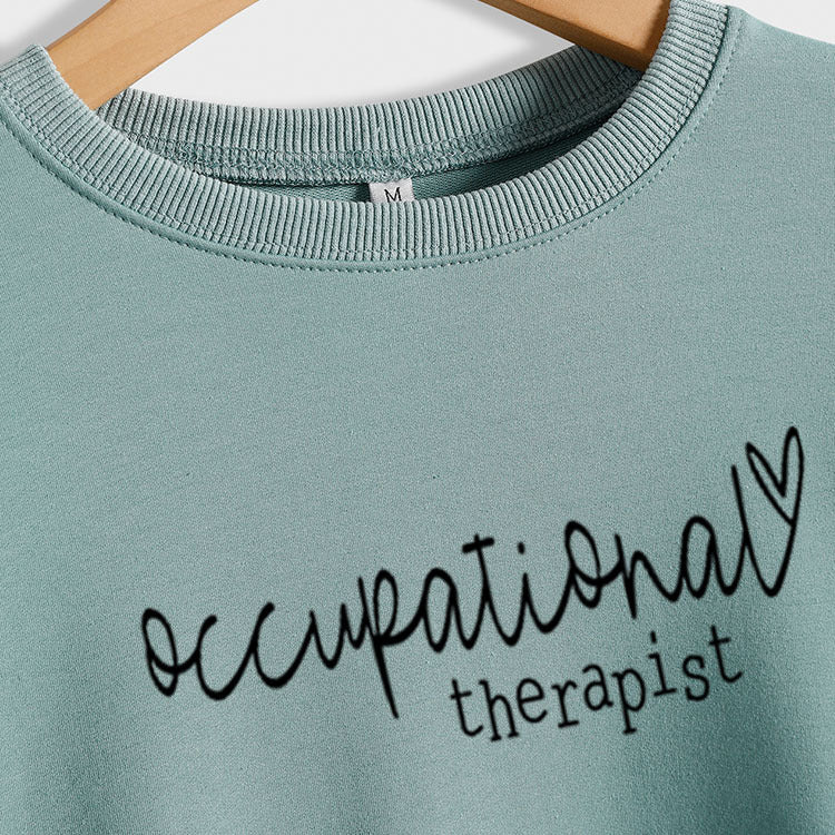 OCCUPATIONAL CREW NECK FASHION LETTERS OVERSIZE SWEATSHIRT LOOSE WOMEN'S LONG SLEEVES