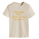 Ne me fais pas partir. T-shirt ample à manches courtes et col rond à la mode avec lettres