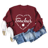 Compassionate Caring Fashion Round Neck Loose Long Sleeve Round Neck Sweater