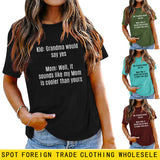 Kid Grand Could T-shirt à manches courtes et col rond pour femme