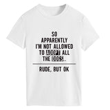 Donc apparemment je suis mode col rond lettre ample manches courtes t-shirt femme