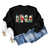 Women's Casual Loose Bottomed Long Sleeve Printed Oversize Sweater