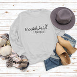 OCCUPATIONAL CREW NECK FASHION LETTERS OVERSIZE SWEATSHIRT LOOSE WOMEN'S LONG SLEEVES