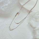 NEHZUS Classic Creative Love Pendant With Double Layer Stainless Steel New Ladies Necklace