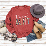 The Cool Aunt Letters Personality Round Neck Women's Sweatshirt Long Sleeve Bottoming