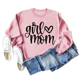 Girmom Love Letter Printing Fashion Loose Bottoming Long Sleeve Plus Size Sweater