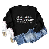 SCHOOL COUNTSELOR I'LL Autumn and Winter Bottoming Round Neck Long Sleeve Women's Sweater