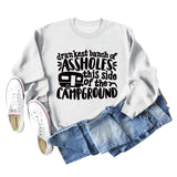 Drunkest Bunch of Assholes Letter Loose Long-sleeved Sweater