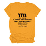 TItI TEE TEE Sommerbrief, Rundhalsausschnitt, lockeres kurzärmliges Damen-T-Shirt