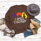 I SMELL CHILDREN Letter Printing Autumn and Winter Ladies Long Sleeve Round Neck Sweater