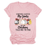 SOMETIMES QUESTION MY Summer Letter T-shirt with Short Sleeves Printed By Round Neck