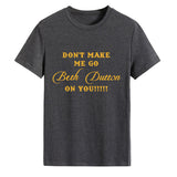 Ne me fais pas partir. T-shirt ample à manches courtes et col rond à la mode avec lettres