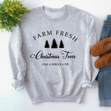 Printed Loose Round Neck Tops Long Sleeve Simple Round Neck Sweater