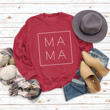 Mama Fashion Letter Printing Base Autumn and Winter Long Sleeve Plus Size Sweater Girl