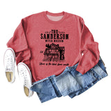 THE SANDERSON WITCH Bottoming Crew Neck Womens Long Sleeve Shirt Plus Size Sweater