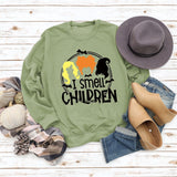 I SMELL CHILDREN BAT HAIR LETTER PRINT LONG SLEEVED SWEATSHIRT WOMAN