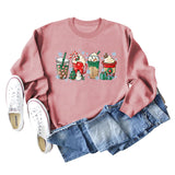 Women's Casual Loose Bottomed Long Sleeve Printed Oversize Sweater