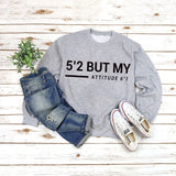 Round Neck Tops Long Sleeve Print Letters Loose Sweatshirt