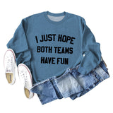 I JUST HOPE BOTH Fashion Round Neck Long Sleeve Large Size Sweater