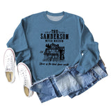 THE SANDERSON WITCH Bottoming Crew Neck Womens Long Sleeve Shirt Plus Size Sweater