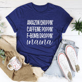 Amazon Shoppin Crewneck Letter Short Sleeve Casual T-shirt Woman T-Shirt