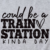 Summer Court Be a Train Crew Neck Letter Short Sleeve Women's T-Shirt