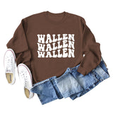 Wallen Autumn and Winter Fashion Bottoming Loose Long Sleeve Large Round Neck Sweater