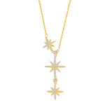 Nehzus JewelryTemperament Vielseitig Achteckige Stern Quaste Intarsien Zirkon Kupfer Schlüsselbein Kette Flut