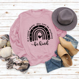In A World Where Round Neck Letter Women Tops Long Sleeve Printed Sweatshirt