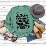Women's Tops Back That Thing Up Letter Print Sweatshirt