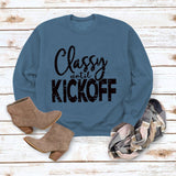 Classy Until Printed Loose Tops Long Sleeve Loose Sweatshirt