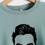 I'M TRYING VERY HARD Letters Round Neck Print Long-sleeved Large Size Sweater