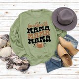 FOOTBALL MAMA Football Letter Printing Fashion Printing New Long Sleeve Sweater