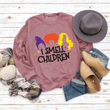 I SMELL CHILDREN Letter Printing Autumn and Winter Ladies Long Sleeve Round Neck Sweater
