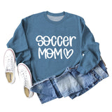 SOCCER MOM Love Letter Round Neck Fashion Autumn and Winter Loose Long Sleeve Sweater