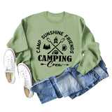 CAMP SUNSHINE FRIENDS CREWNECK LETTERS LOOSE CAMPING LONG-SLEEVED SWEATSHIRT