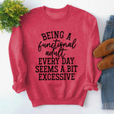 Being A Functional Round Neck Tops Long Sleeve Loose Sweatshirt